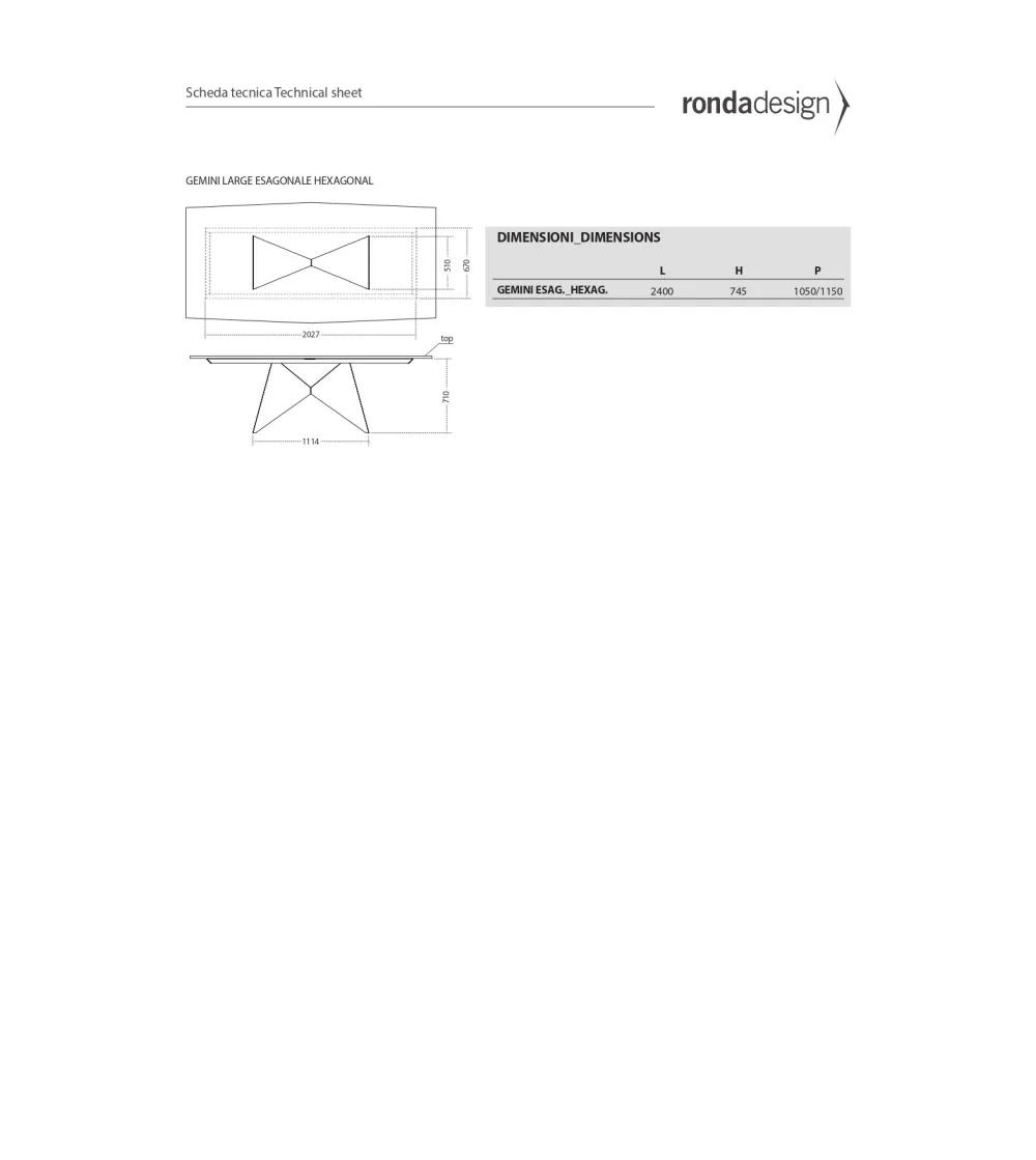 Tavolo Gemini - Ronda Design