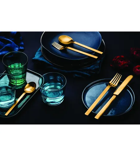 Ensemble de Couverts Stile Ice Or by Pininfarina de 24 Pièces - Mepra