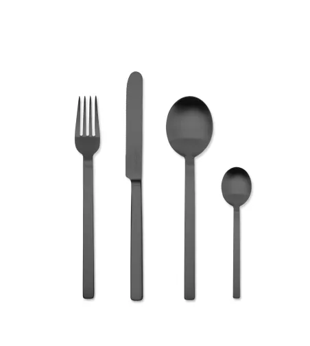Mepra - Stile Ice Black Glold by Pininfarina 24 Piece Cutlery Set