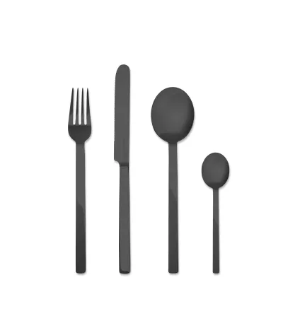 Juego de Cubiertos Stile Oro Negro by Pininfarina de 24...