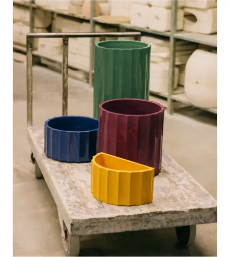 Vase Mural Jaune Collection Torsi OBJ00112 - Bitossi Ceramiche