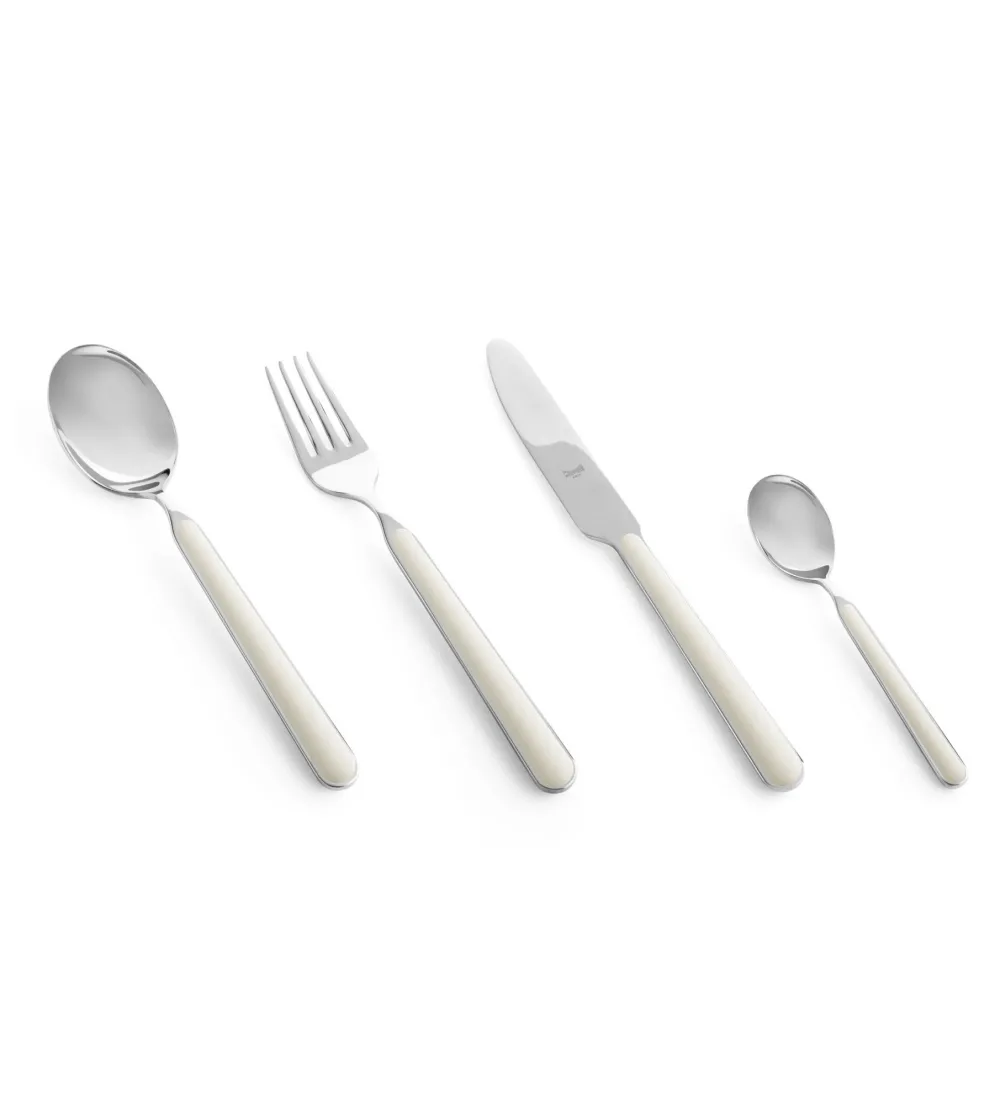 Ensemble de Couverts de 24 Pièces Fantasia Blanc - Mepra