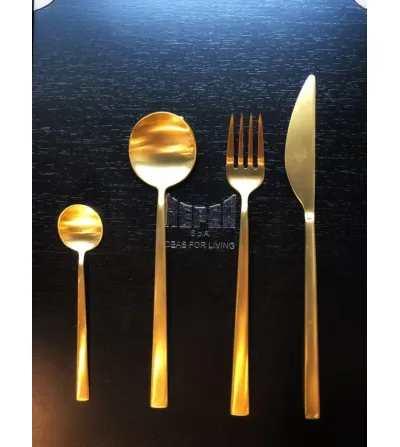 Juego de Cubiertos de 24 Piezas Atena Ice Oro - Mepra 2