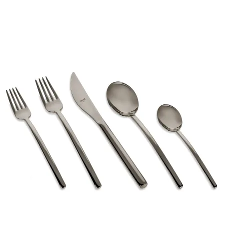 Mepra - Due Schwarzes Gold 24-teiliges Besteckset