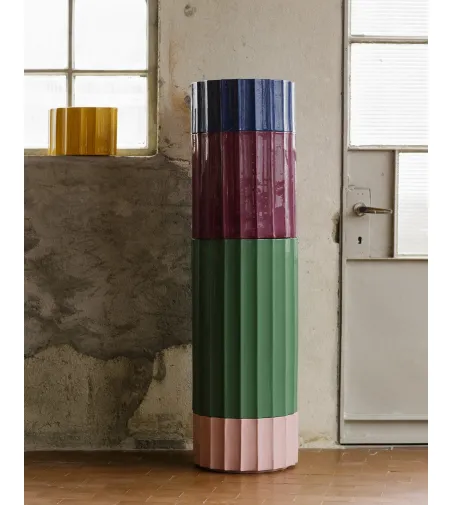 Bitossi Ceramiche - OBJ00012 Medium Green Column Vase Torsi Collection