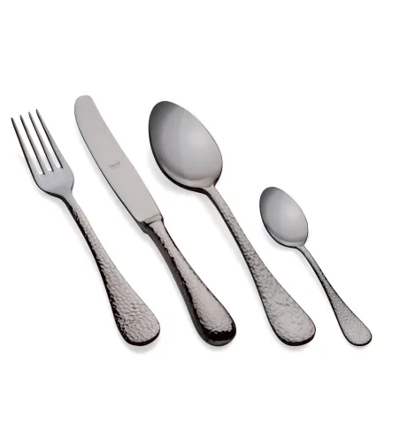 Mepra - Epoque Black Gold 24 Piece Cutlery Set