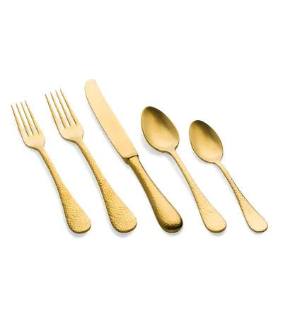 Mepra - Epoque Gold Pewter 24 Piece Cutlery Set 2