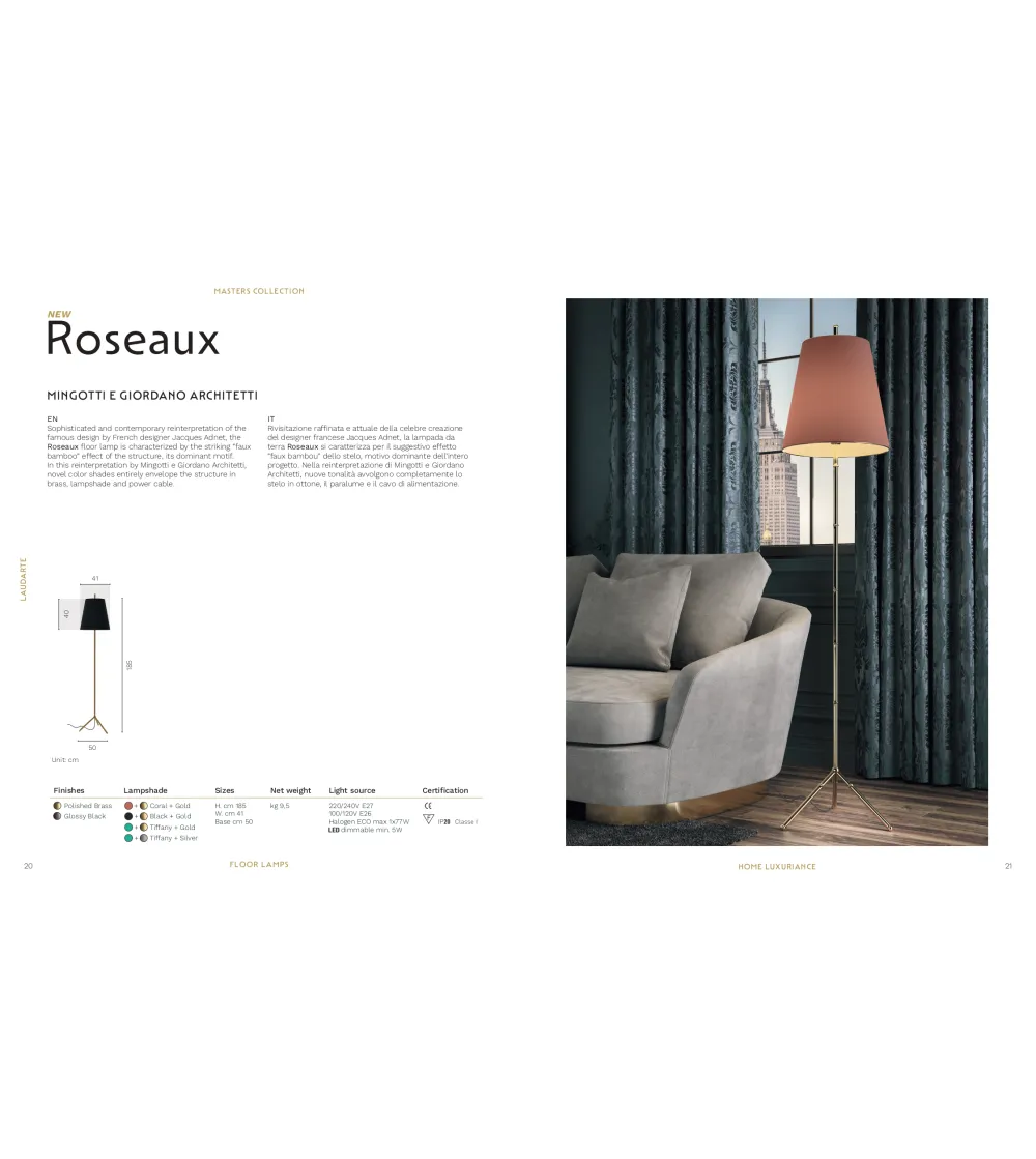 Lampada da Terra Roseaux - Laudarte