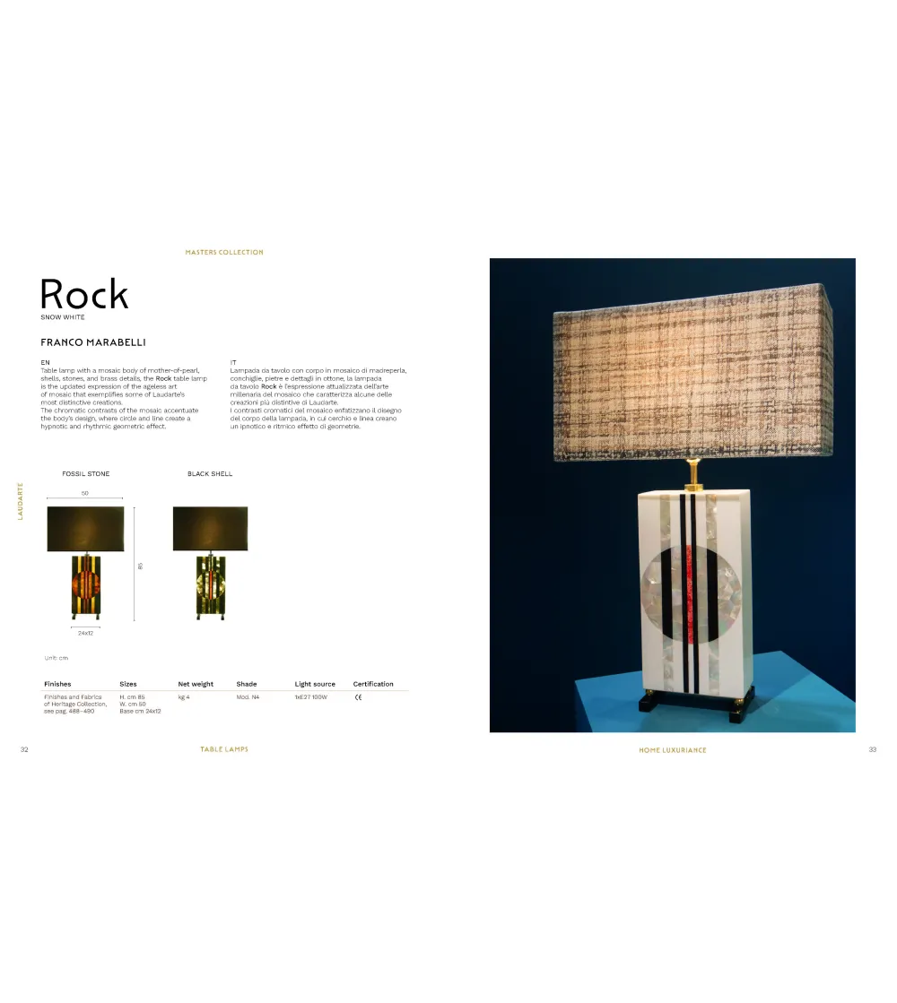 Lámpara de Mesa Rock - Laudarte