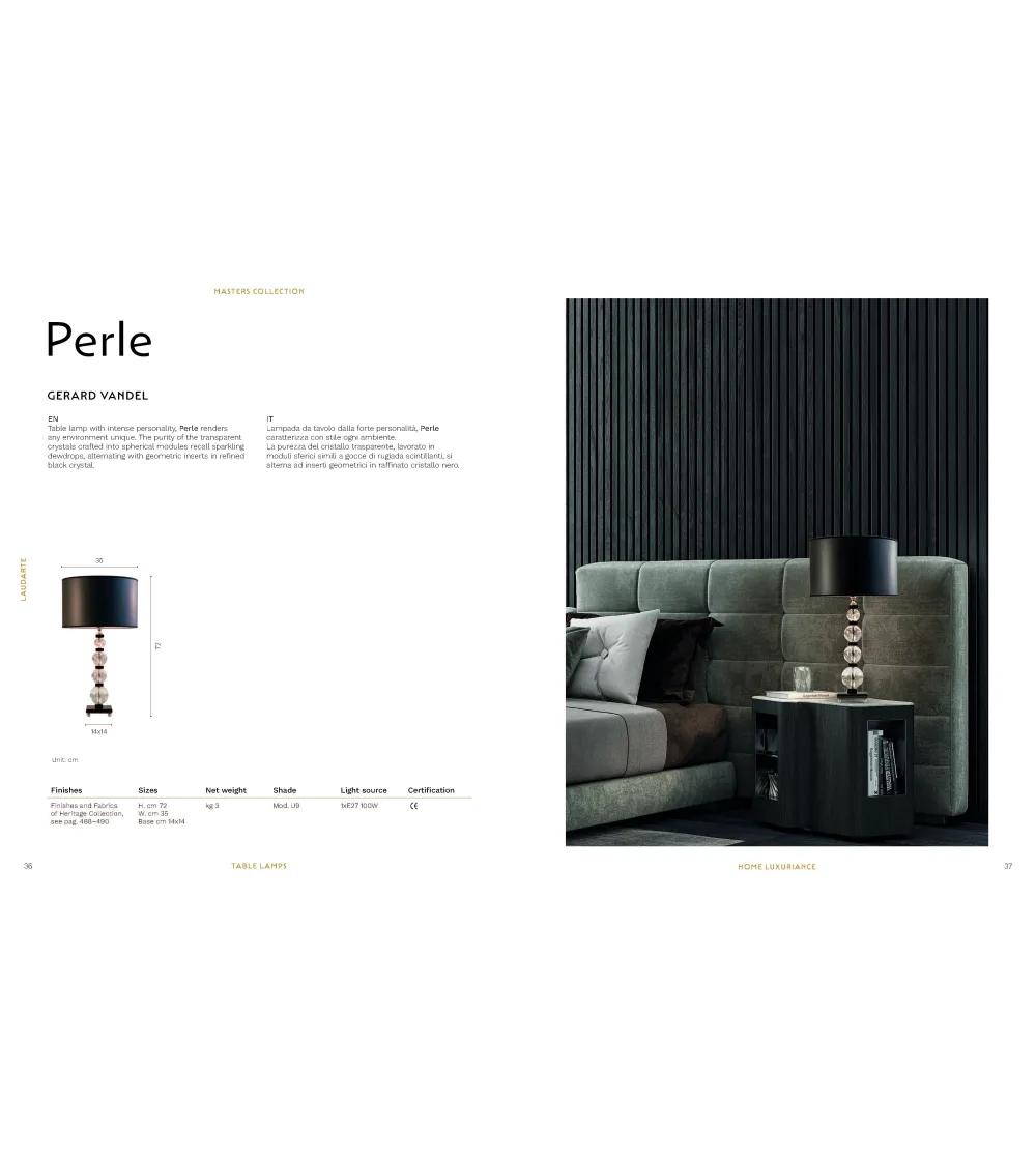 Lampe de Table Perle - Laudarte
