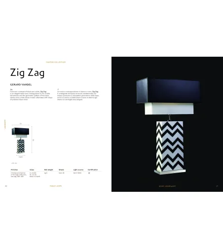 Lampe de Table Zig Zag - Laudarte