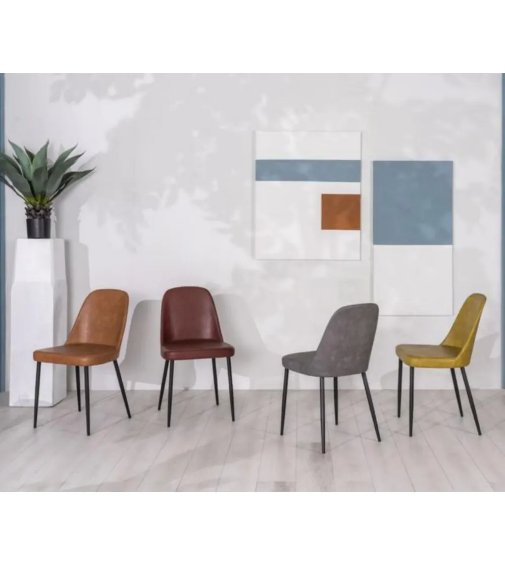 Ensemble de 4 Chaises Tamara Grises -...