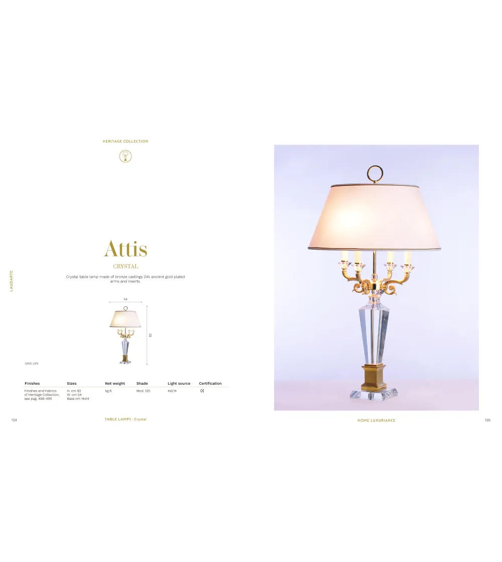 Lampada da Tavolo Attis Cristallo -...