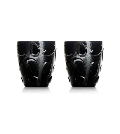 Set 2 Bicchieri Old Fashion Bolle Nero - Arnolfo di Cambio