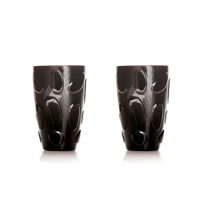 Juego de 2 Vasos para Bebidas Bolle Negro - Arnolfo di...