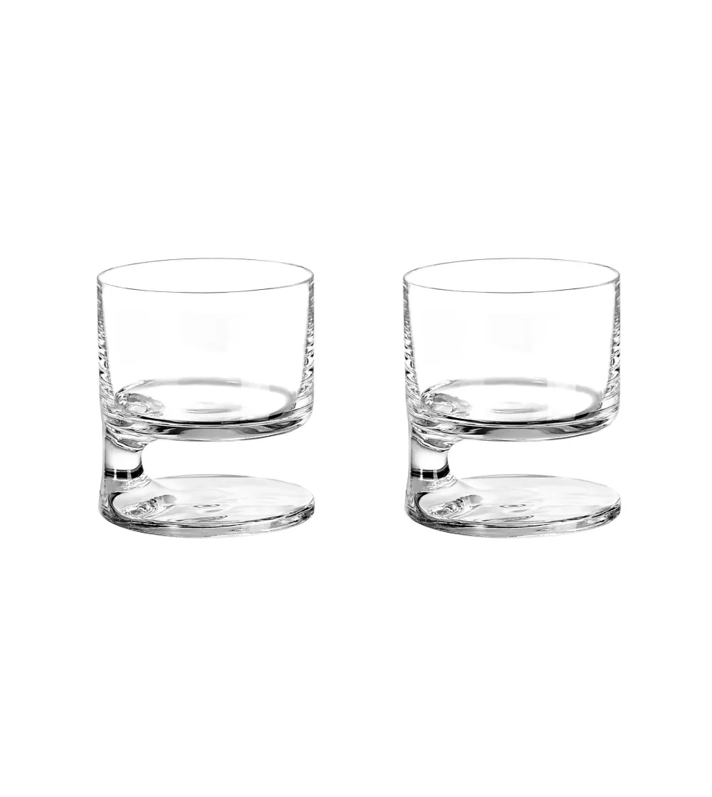 Set Di 2 Bicchieri Dondolanti 'Fortuna' – Vetro Con Fondo Conico, Lavabili In Lavastoviglie, Confezione Regalo, 200 Ml