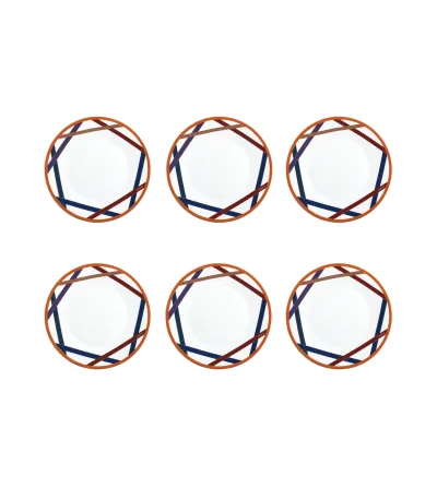 Set 6 Piatti Piani Nastri Multicolor - Missoni