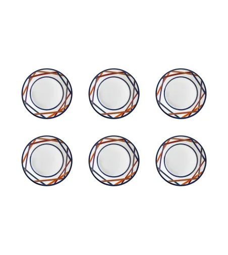 Lot de 6 Assiettes Creuses Nastri Multicolor - Missoni
