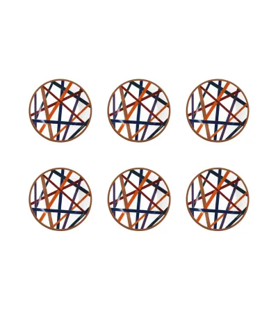 Lot de 6 Assiettes à Dessert Nastri Multicolor - Missoni