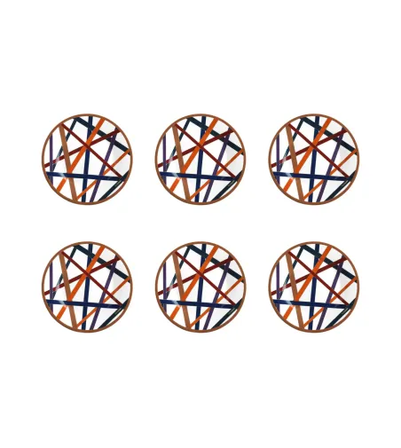 Set 6 Piatti Frutta Nastri Multicolor - Missoni