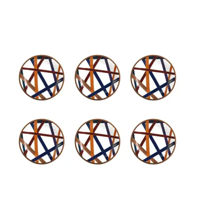 Set 6 Piatti Pane Nastri Multicolor - Missoni