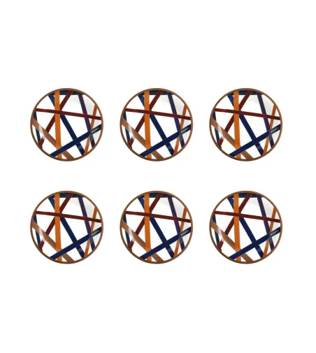Set 6 Piatti Pane Nastri Multicolor - Missoni