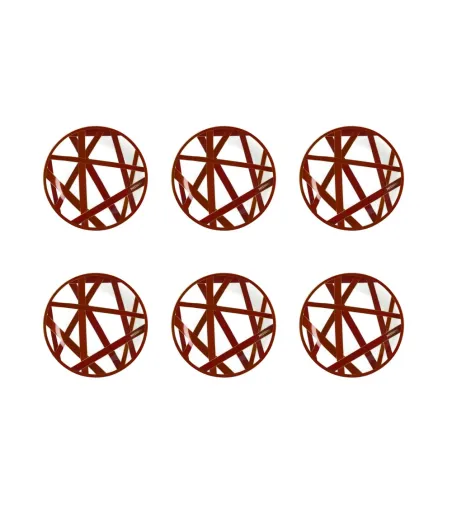 Juego de 6 Platos de Pan o Mantequilla Nastri Bordeaux - Missoni