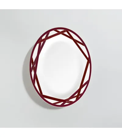 Piatto Ovale Nastri Bordeaux - Missoni