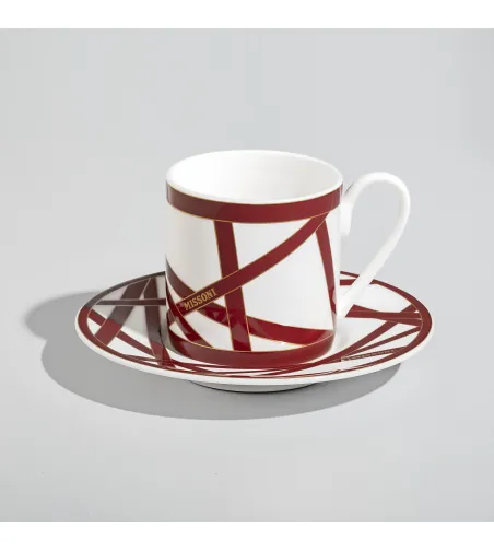 Missoni - Set mit 6 Nastri Bordeaux Kaffeetassen
