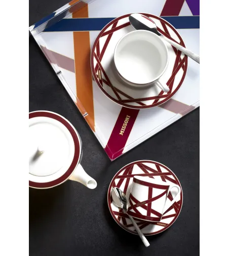 Set 6 Tazze da Tè Nastri Bordeaux - Missoni