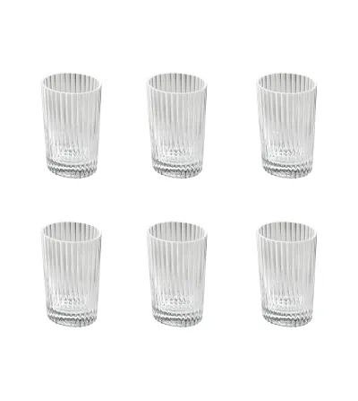 Juego de 6 Vasos de Agua Nastri Transparente - Missoni