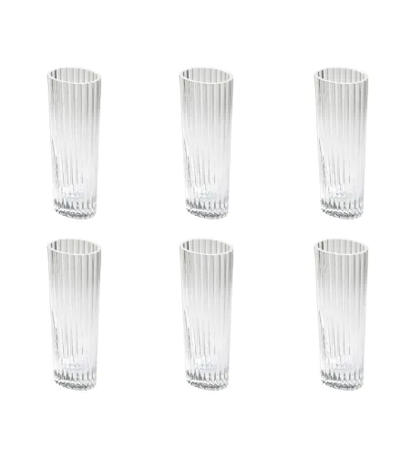 Lot de 6 Verres à Champagne Nastri Transparent - Missoni