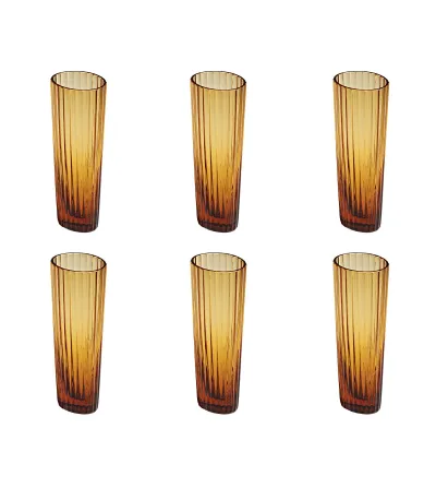 Missoni - Set mit 6 Nastri Amber Champagnergläsern