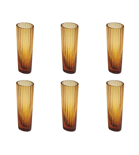 Juego de 6 Vasos de Champán Nastri Ámbar - Missoni
