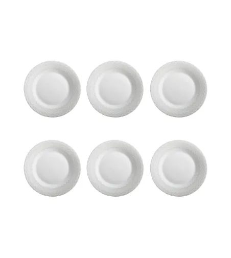 Lot de 6 Assiettes Plates Zig Zag White - Missoni