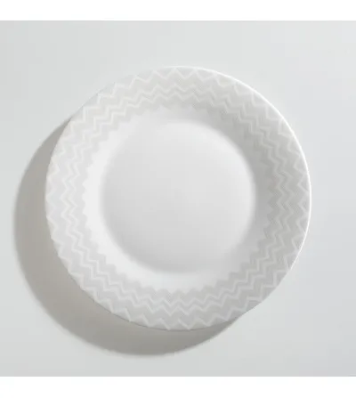 Missoni - Set of 6 Zig Zag White Dinner Plates 2