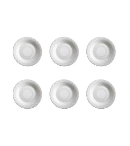 Lot de 6 Assiettes à Pain Zig Zag White - Missoni