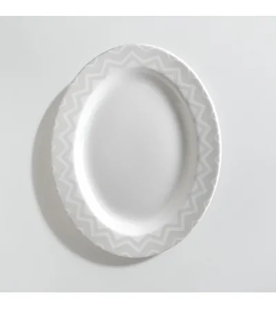 Missoni - Zig Zag White Oval Dish