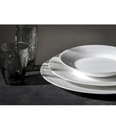 Servizio da Tavola 53 Pezzi Zig Zag White - Missoni