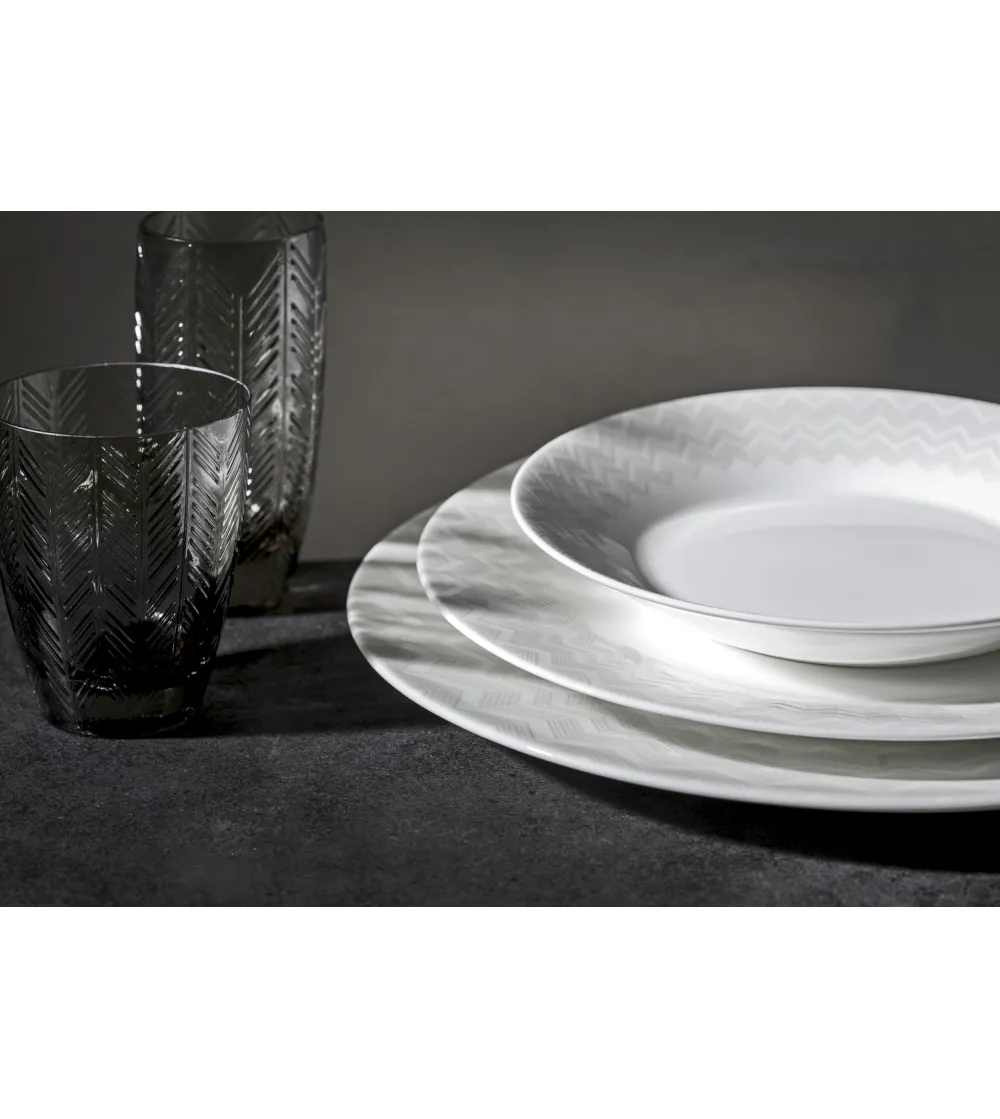 Ensemble de Table de 53 Pièces Zig Zag White - Missoni