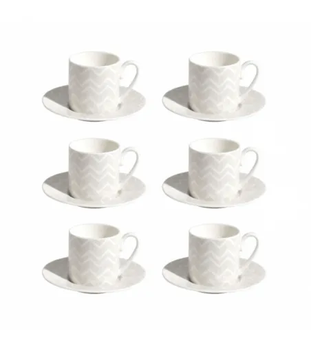 Set 6 Tazze da Caffè Zig Zag White - Missoni