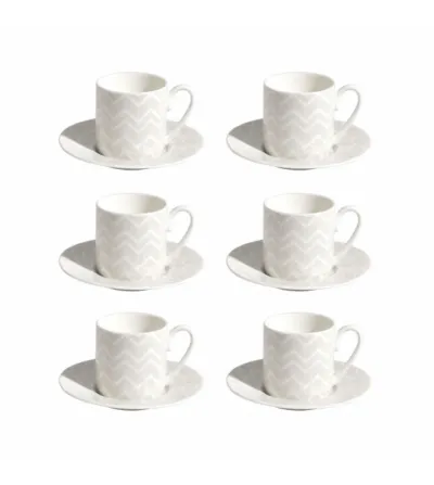 Missoni - Luxury Box with 6 Zig Zag White Coffee Cups 2