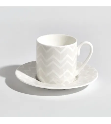 Missoni - Luxury Box mit 6 Zig Zag White Kaffeetassen