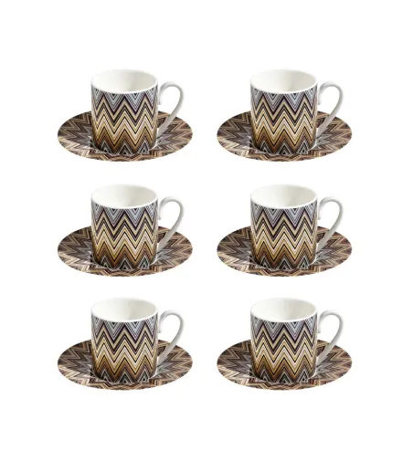 Luxury Box con 6 Tazze da Caffè Zig Zag Jarris 148 - Missoni