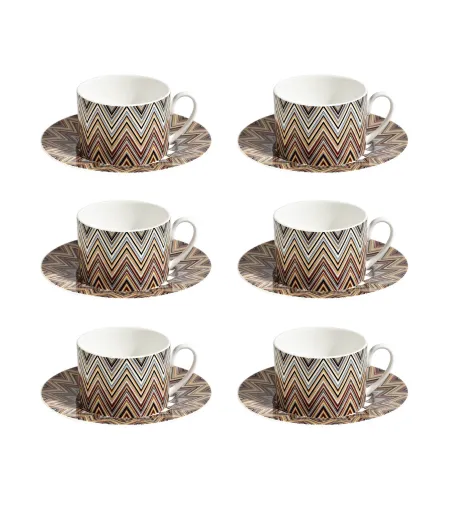 Missoni - Luxury Box mit 6 Zig Zag Jarris 148 Teetassen