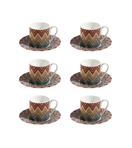 Missoni - Luxury Box mit 6 Zig Zag Jarris 156 Kaffeetassen