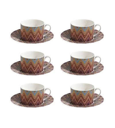 Luxury Box avec 6 Tasses à Thé Zig Zag Jarris 156 - Missoni 2