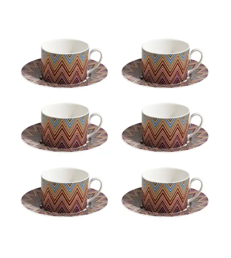 Missoni - Luxury Box with 6 Zig Zag Jarris 156 Tea Cups
