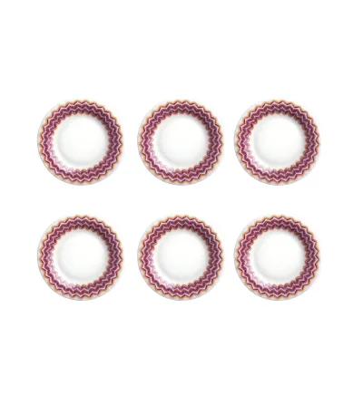 Missoni - Set of 6 Zig Zag Jarris 156 Bread or Butter Plates