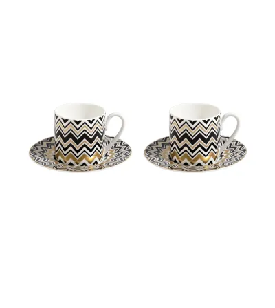 Missoni - Luxury Box mit 2 Zig Zag Gold Kaffeetassen 2